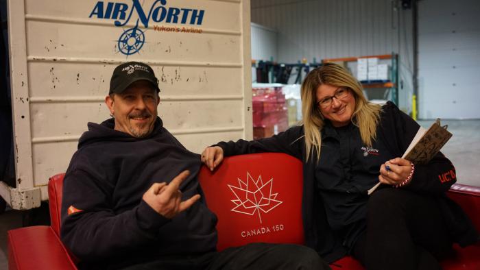 Une pause pour le personnel chez Air North.